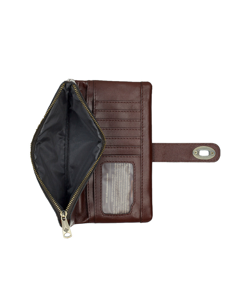 Patricia Nash Annesley Wristlet | Brazilian Supple Tooled | Cognac