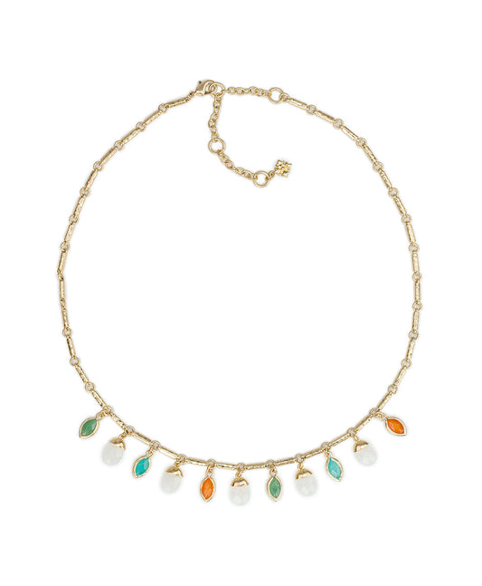 Patricia Nash Stone Charm Necklace- Semi Precious Stone Collection