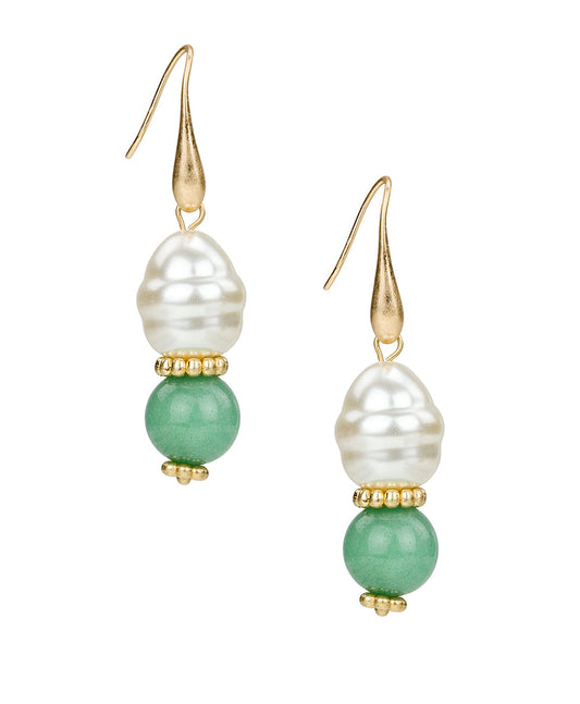 Patricia Nash Pearl/Bead Drop Earrings - Eclectic Bead Collection