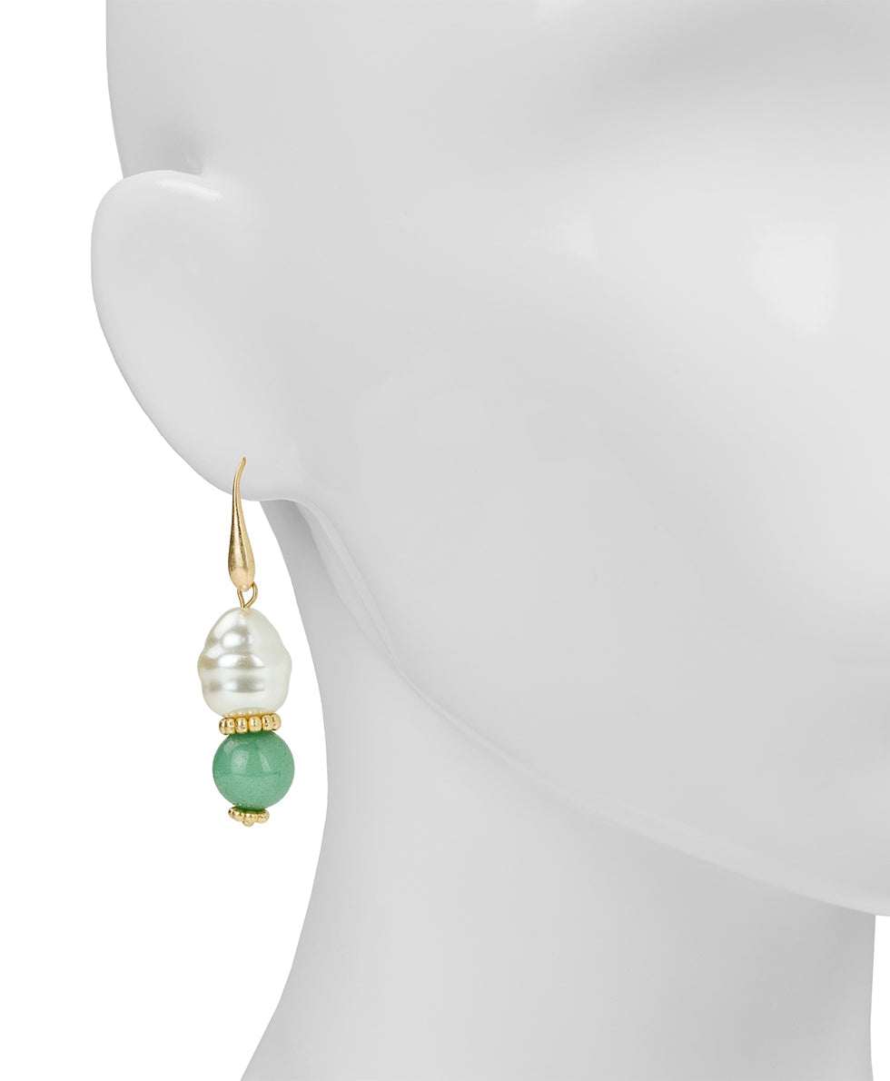 Patricia Nash Pearl/Bead Drop Earrings - Eclectic Bead Collection