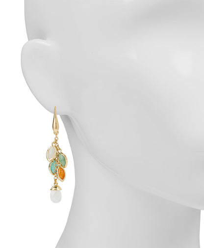 Patricia Nash Multi Charm Dangle Earrings- Semi Precious Stone Collection