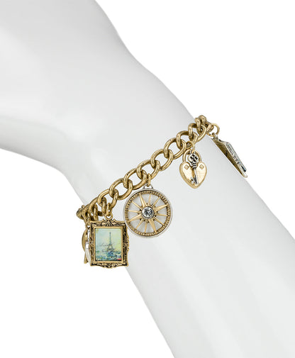 Patricia Nash Charm Bracelet- Paris Postcard