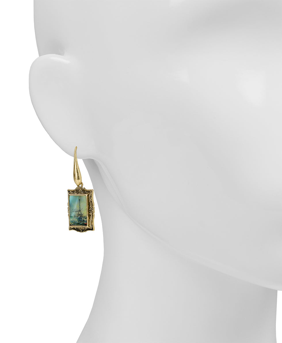 Patricia Nash Portriat Drop Earrings- Paris Postcard
