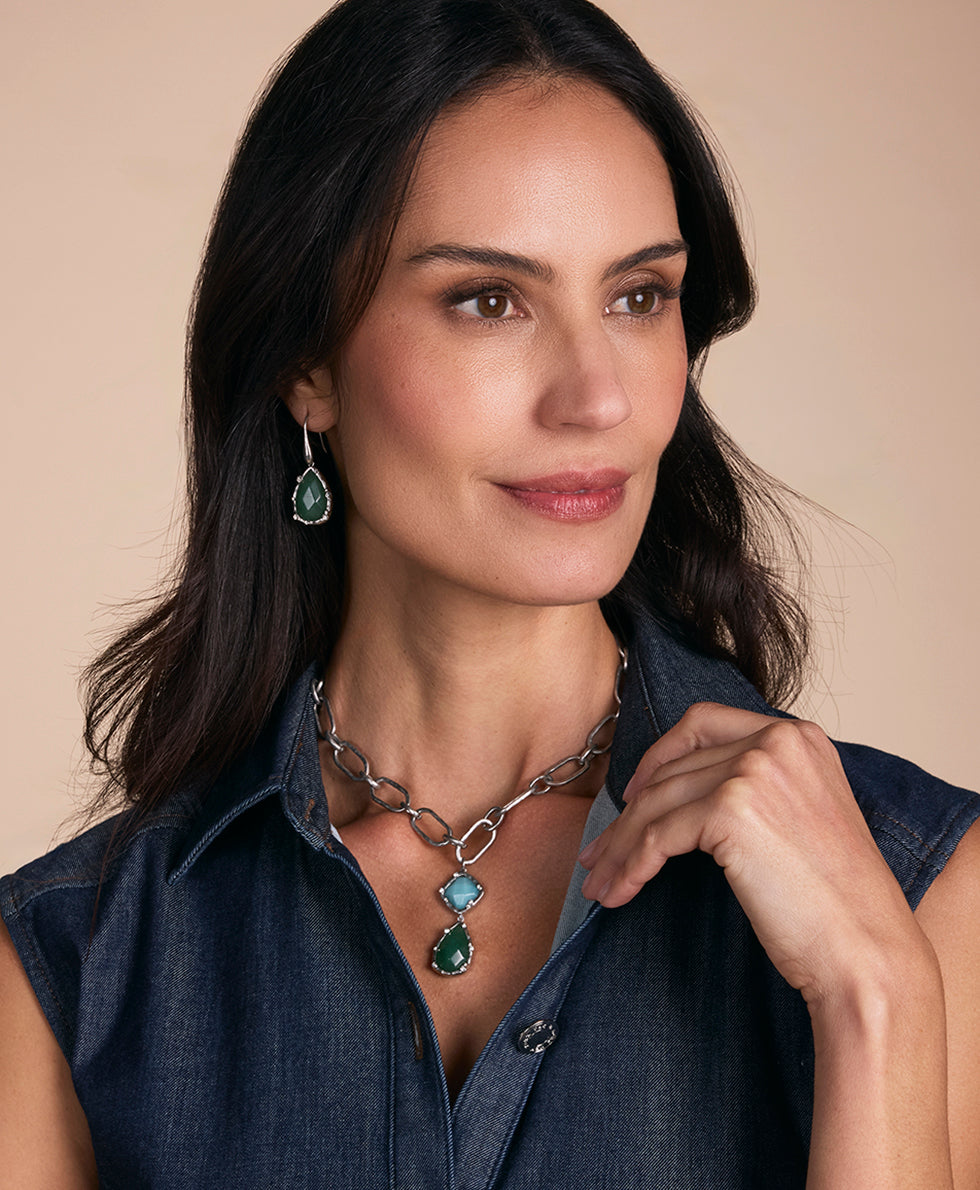 Patricia Nash Tear Drop Earrings - Semi Precious Stone Collection