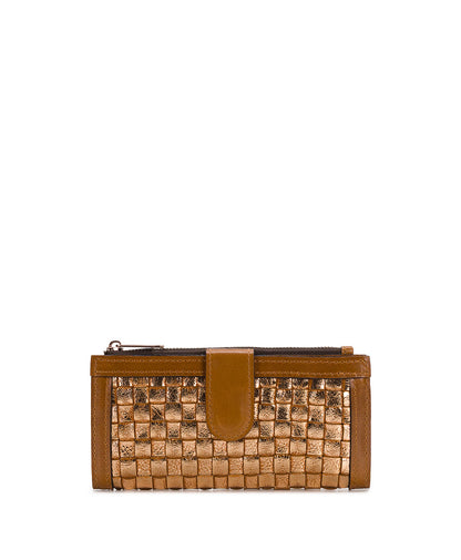 Patricia Nash Nazari Wallet - Vintage Distressed Metallic Woven