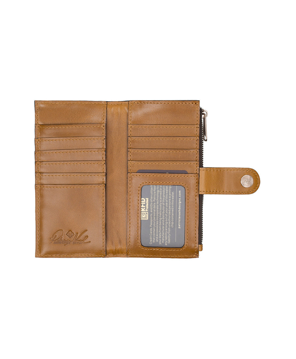 Patricia Nash Nazari Wallet - Vintage Distressed Metallic Woven