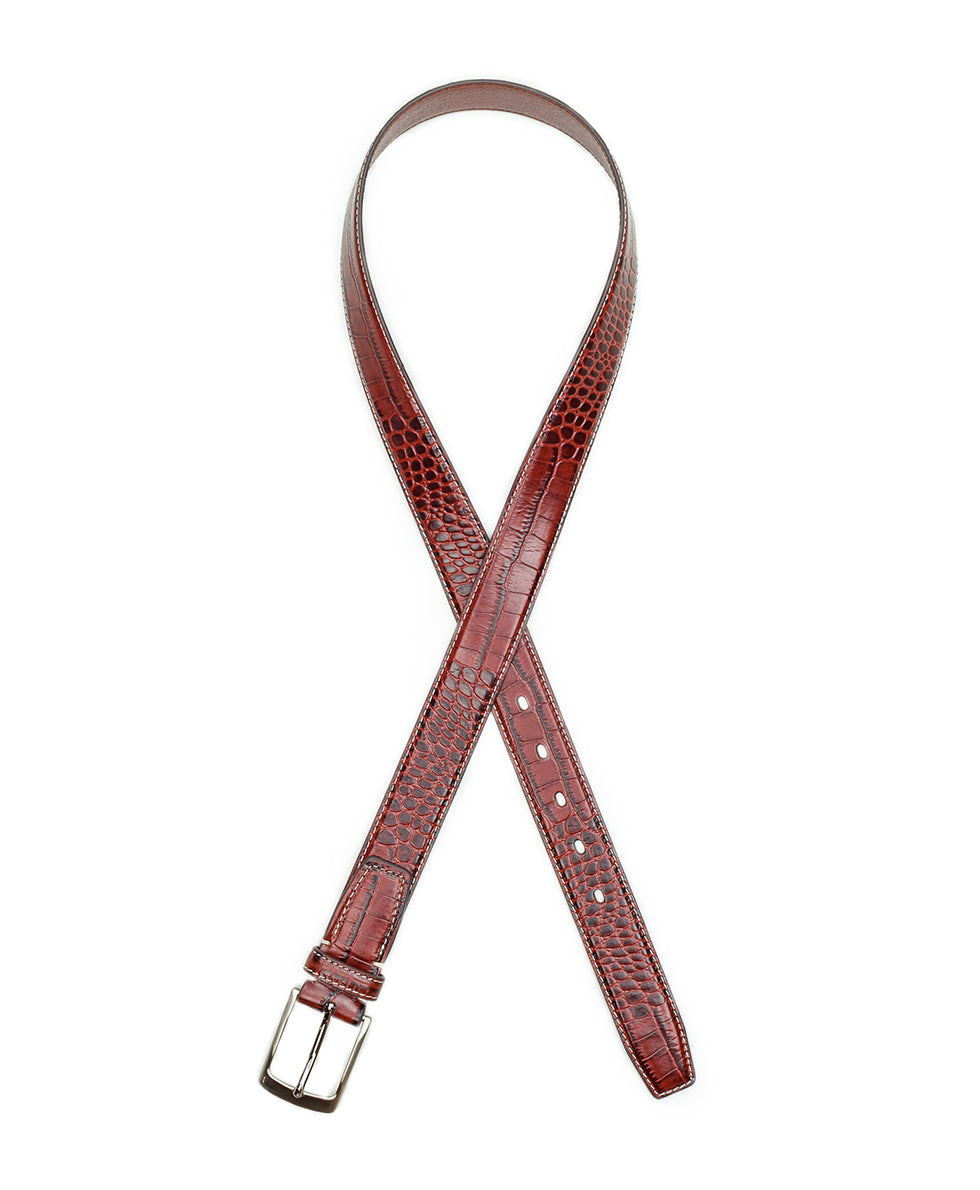 Patricia Nash Nash Men's Croc Belt - British Tan