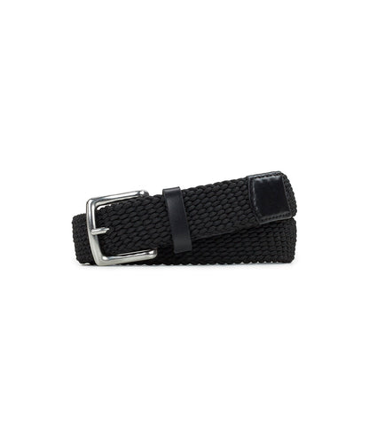 Patricia Nash Nash Men's Rope Belt - Rope and Leather — Black