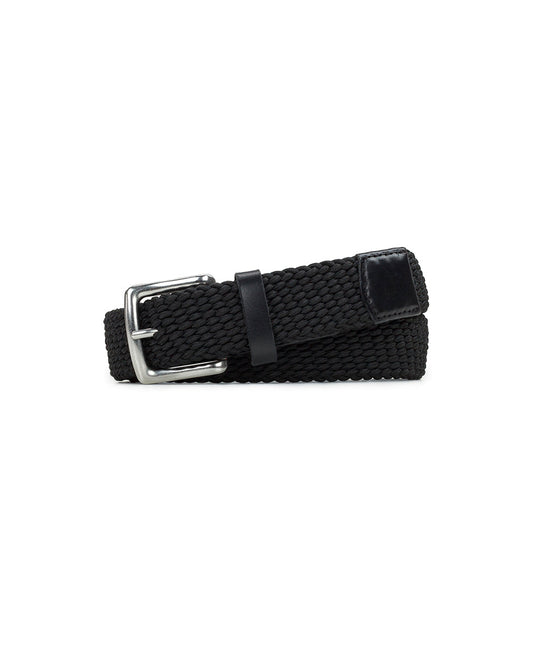 Patricia Nash Nash Men's Rope Belt - Rope and Leather — Black