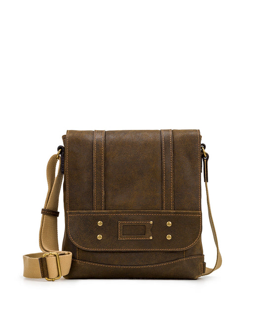 Patricia Nash North/South Messenger Bag - Moto Leather