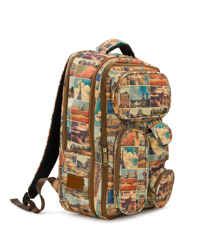 Patricia Nash Vico Travel Backpack - Woven Poly - Postcards From Paris