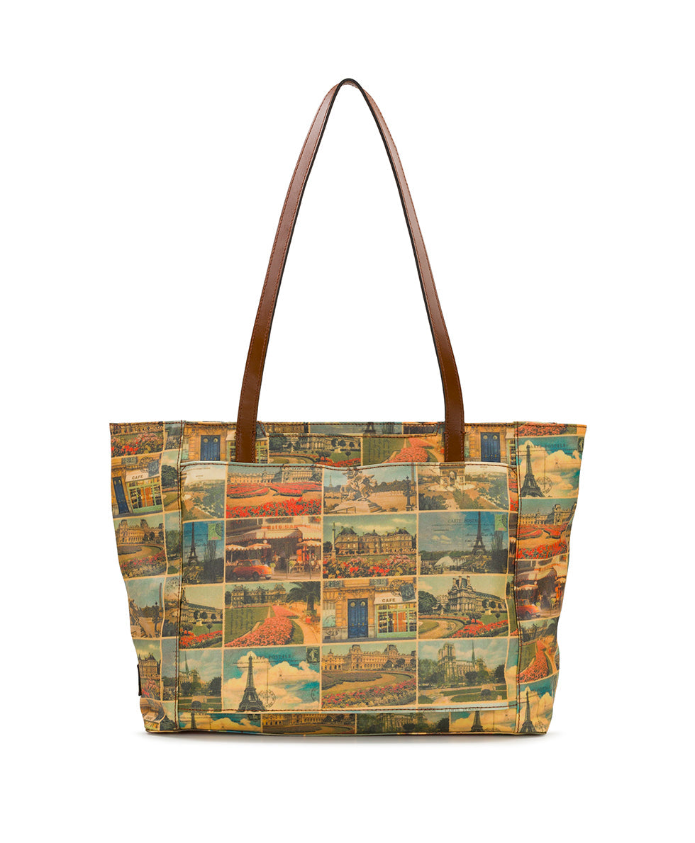 Patricia Nash Silvi Tote - Patina Coated Linen Canvas - Postcards From Paris