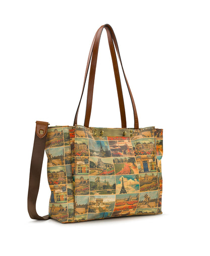 Patricia Nash Silvi Tote - Patina Coated Linen Canvas - Postcards From Paris