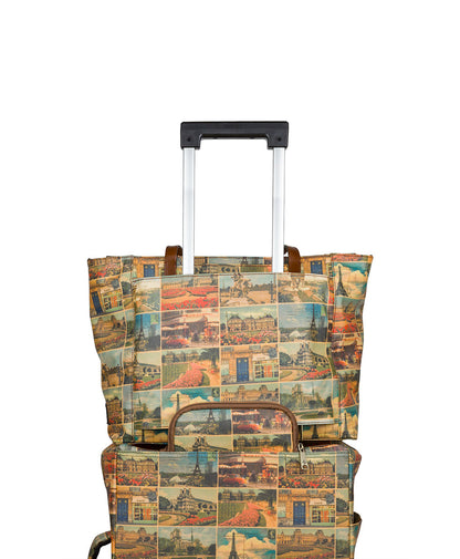 Patricia Nash Silvi Tote - Patina Coated Linen Canvas - Postcards From Paris