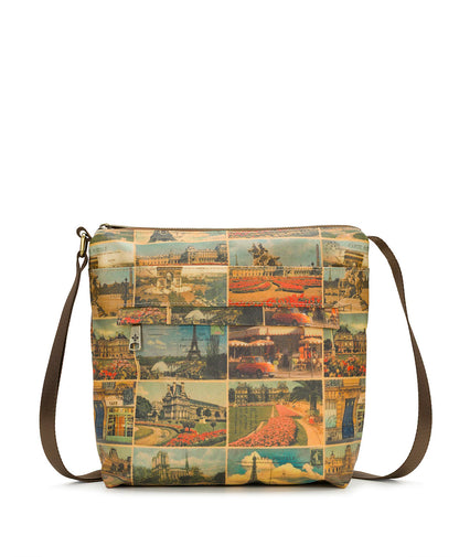 Patricia Nash Carmini Crossbody - Patina Coated Linen Canvas - Postcards From Paris