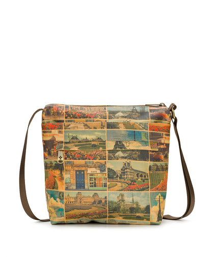 Patricia Nash Carmini Crossbody - Patina Coated Linen Canvas - Postcards From Paris
