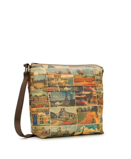 Patricia Nash Carmini Crossbody - Patina Coated Linen Canvas - Postcards From Paris