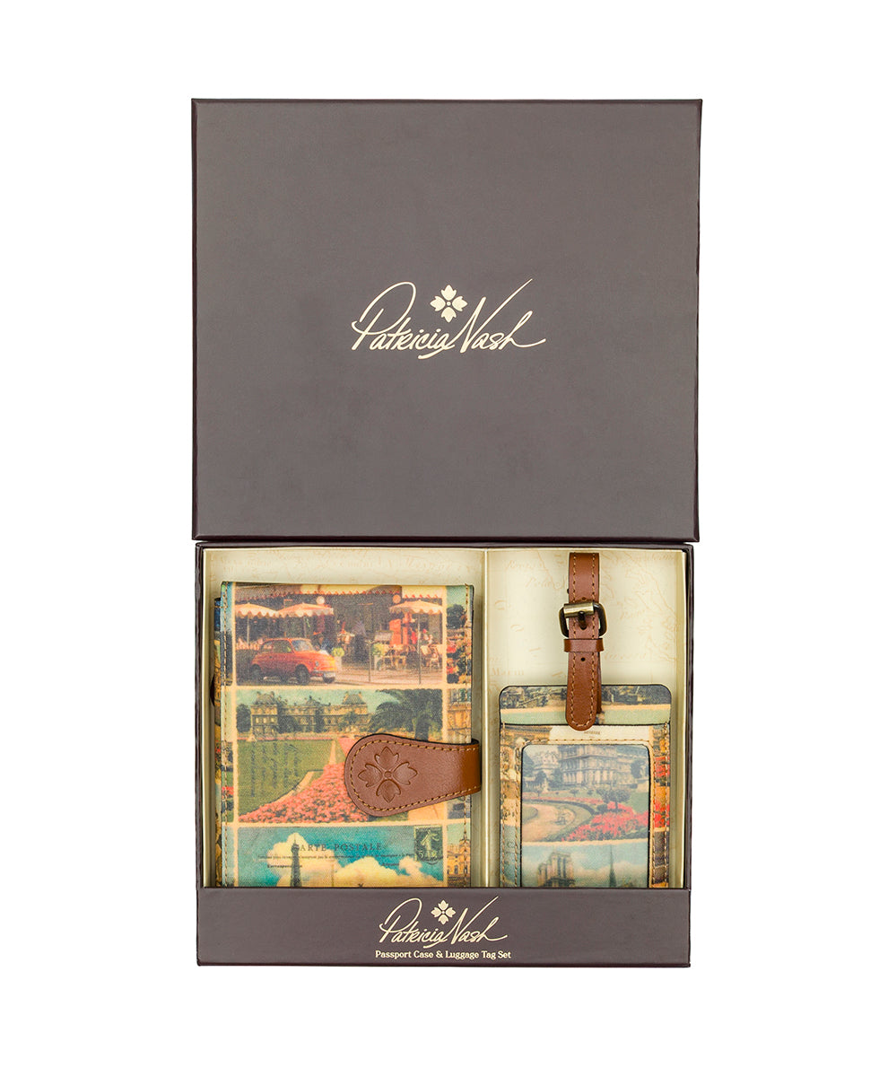 Patricia Nash Boxed Luggage Tag Set - Postcards From Paris
