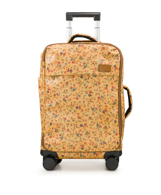 Patricia Nash Cagliari Roller Duffel - Patina Coated Linen Canvas - Fleur de Jardin
