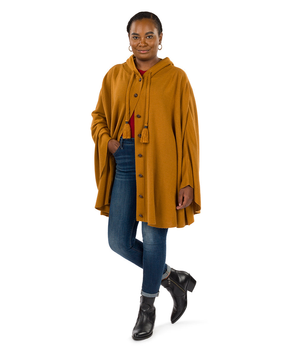 Patricia Nash Hooded Cape with Buttons - Vintage