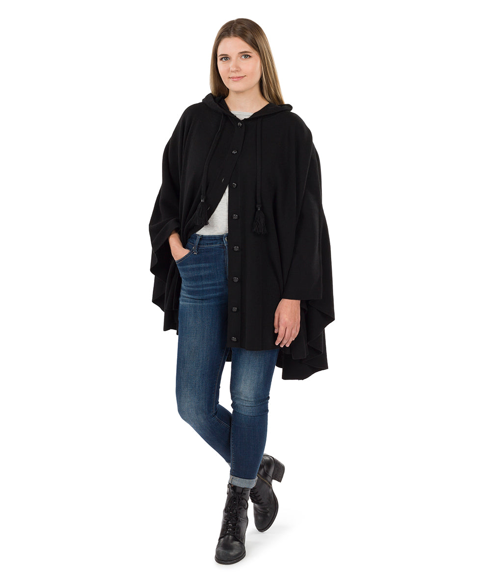 Patricia Nash Hooded Cape with Buttons - Vintage
