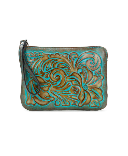 Patricia Nash Cassini Wristlet - Tooled Turquoise