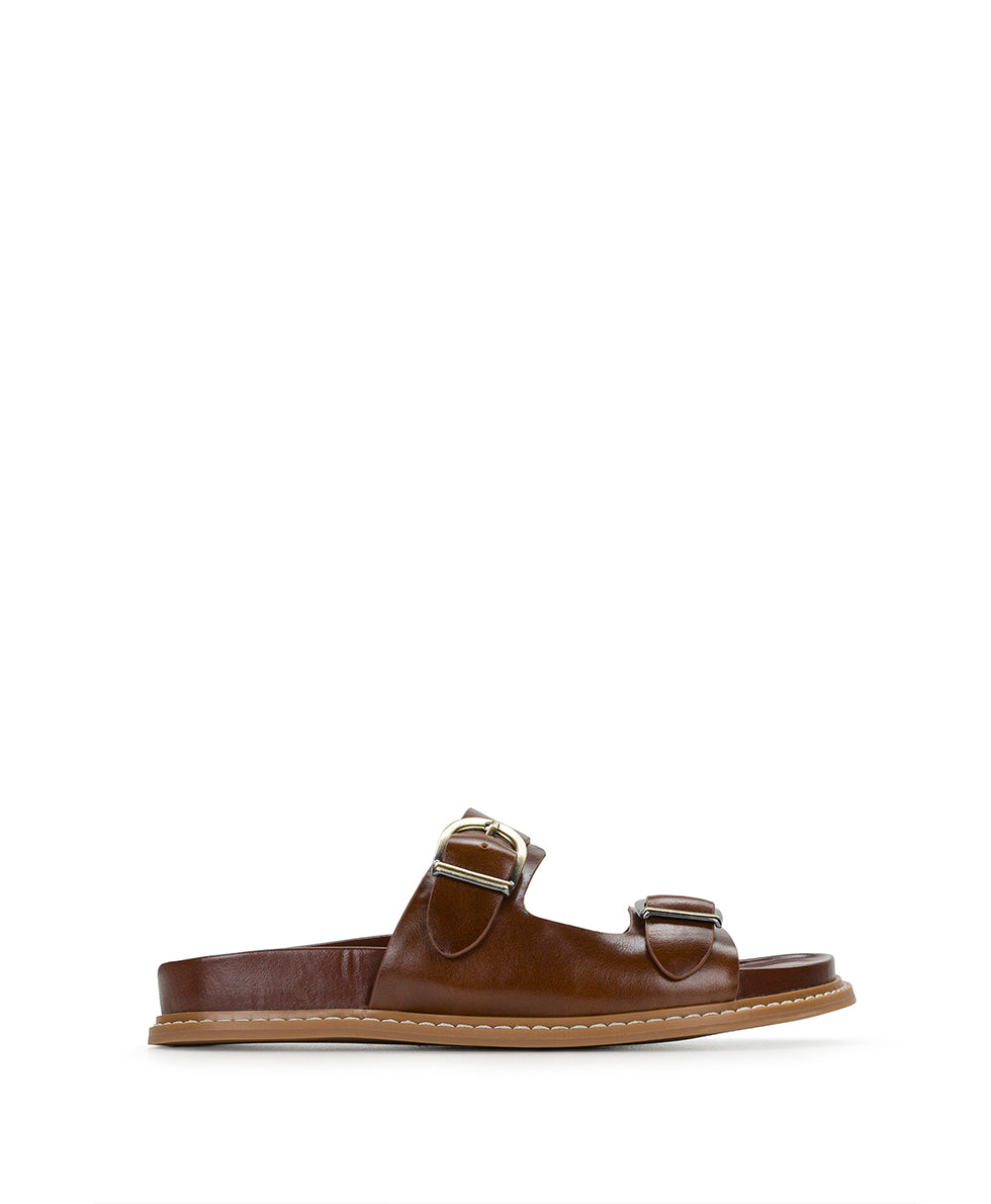 Patricia Nash Noa Flat Sandal - Cognac