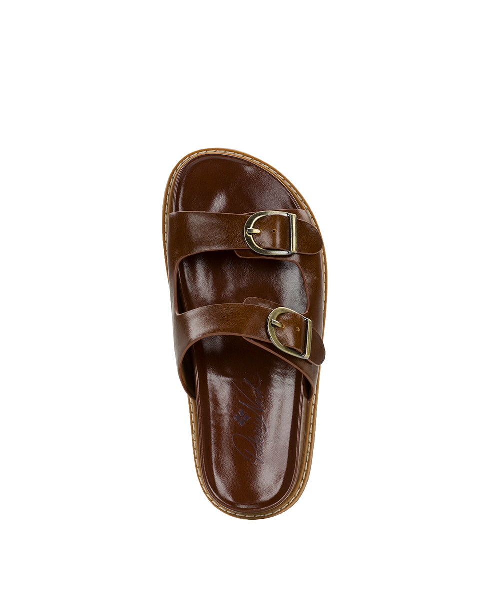 Patricia Nash Noa Flat Sandal - Cognac