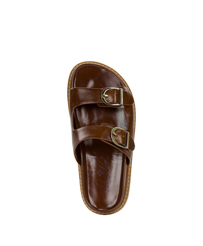 Patricia Nash Noa Flat Sandal - Cognac