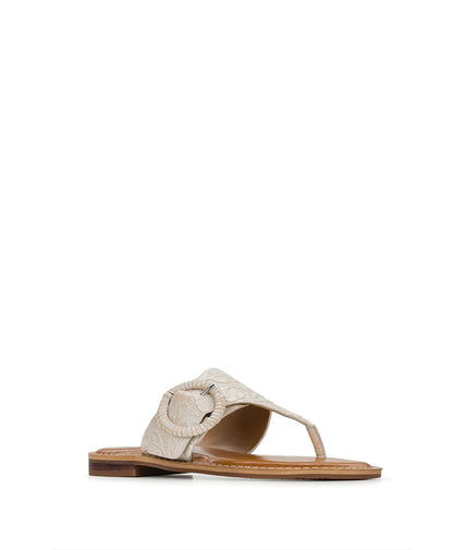 Patricia Nash Fulvia Sandal - Tooled - Chalk White