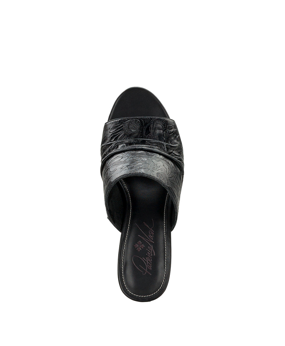 Patricia Nash Poema Sandal - Tooled - Black