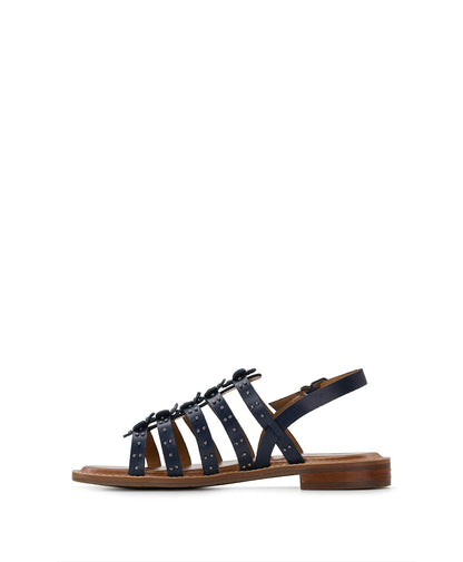Patricia Nash Erba Sandals - Studded - Denim Blue