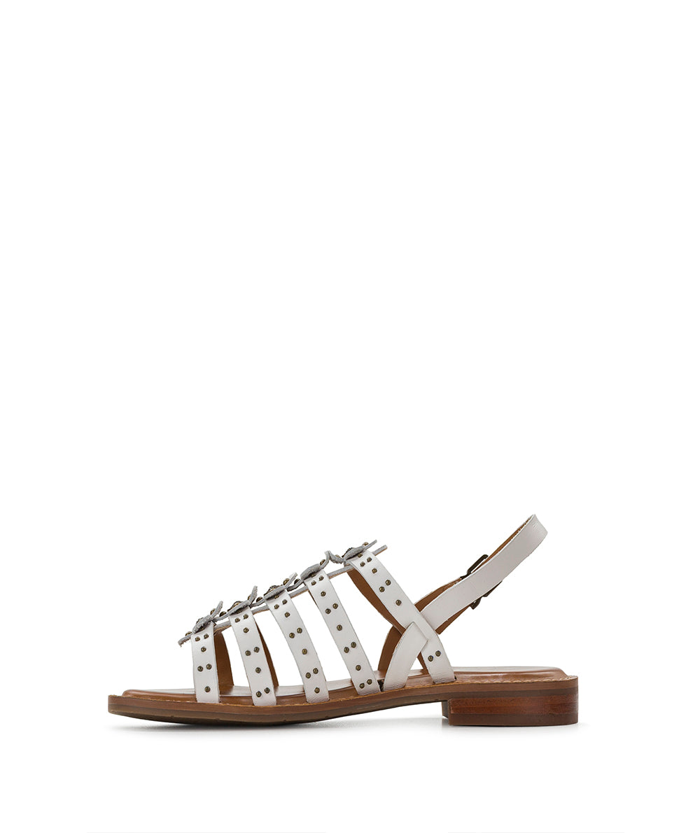 Patricia Nash Erba Sandals - Studded - Chalk White