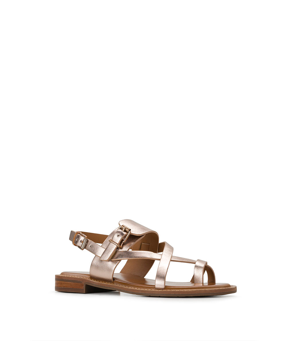 Patricia Nash Fidella Sandals - Metallic - Champagne