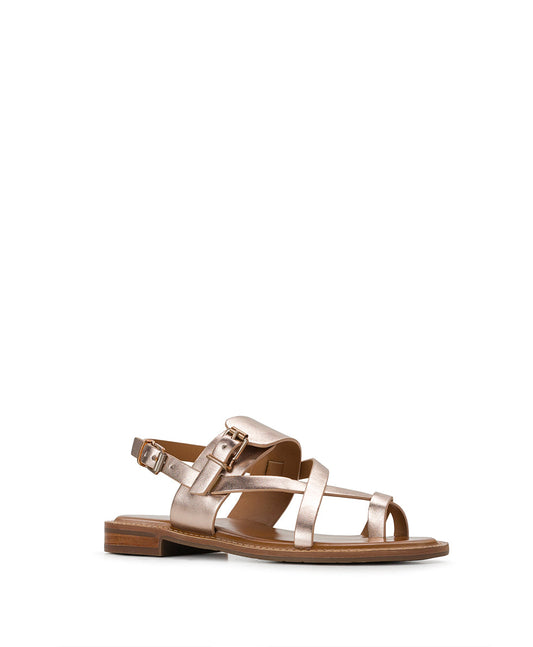 Patricia Nash Fidella Sandals - Metallic - Champagne