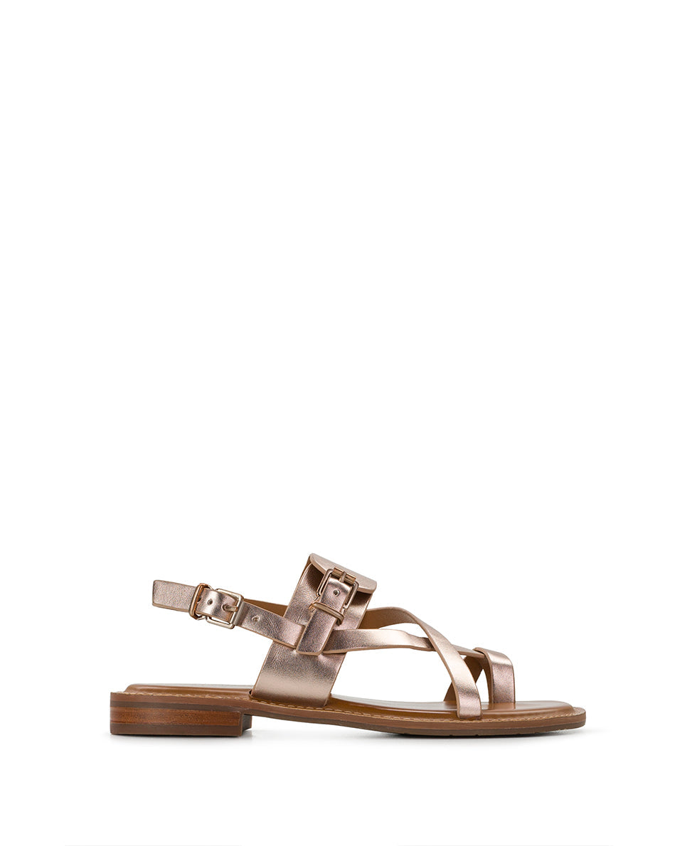 Patricia Nash Fidella Sandals - Metallic - Champagne