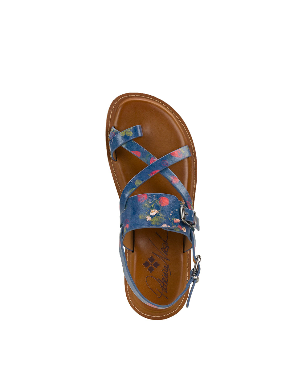 Patricia Nash Fidella Sandals - Denim Blue Strawberry