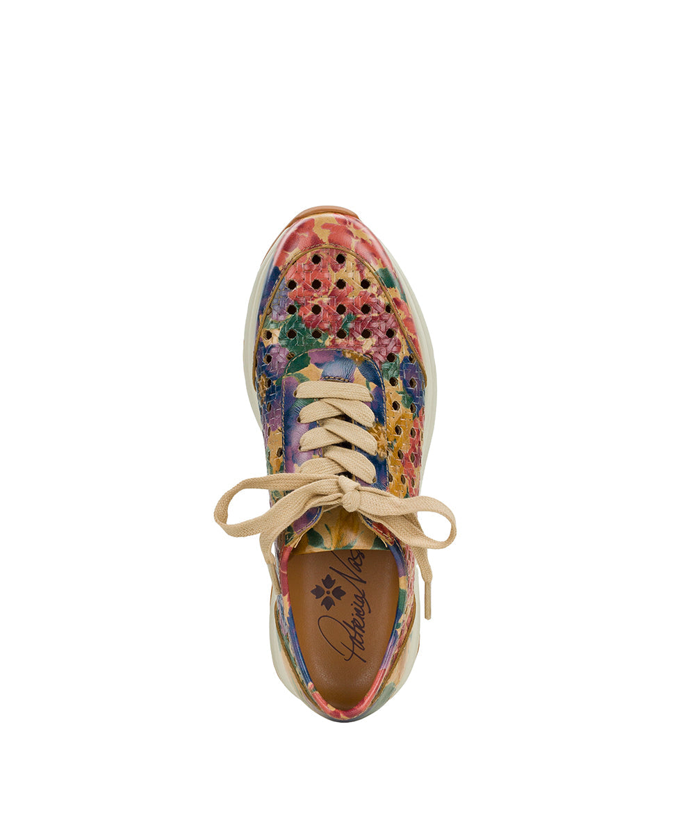 Patricia Nash Milla Perforated Sneaker – Perforated Leather - French Hydrangeas