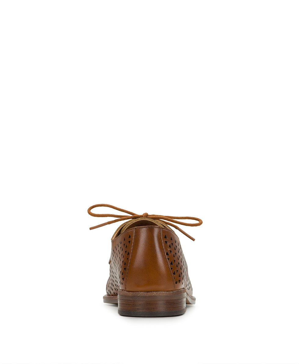 Patricia Nash Silvio Oxford Shoes - Perforated Leather ‑ Tan