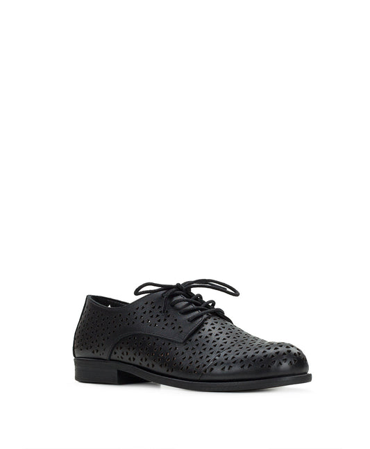 Patricia Nash Silvio Oxford Shoes - Perforated Leather ‑ Black