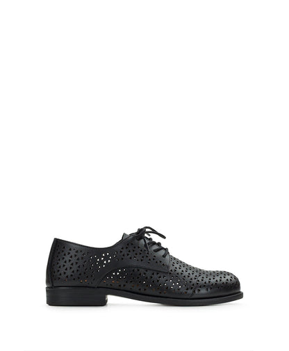 Patricia Nash Silvio Oxford Shoes - Perforated Leather ‑ Black