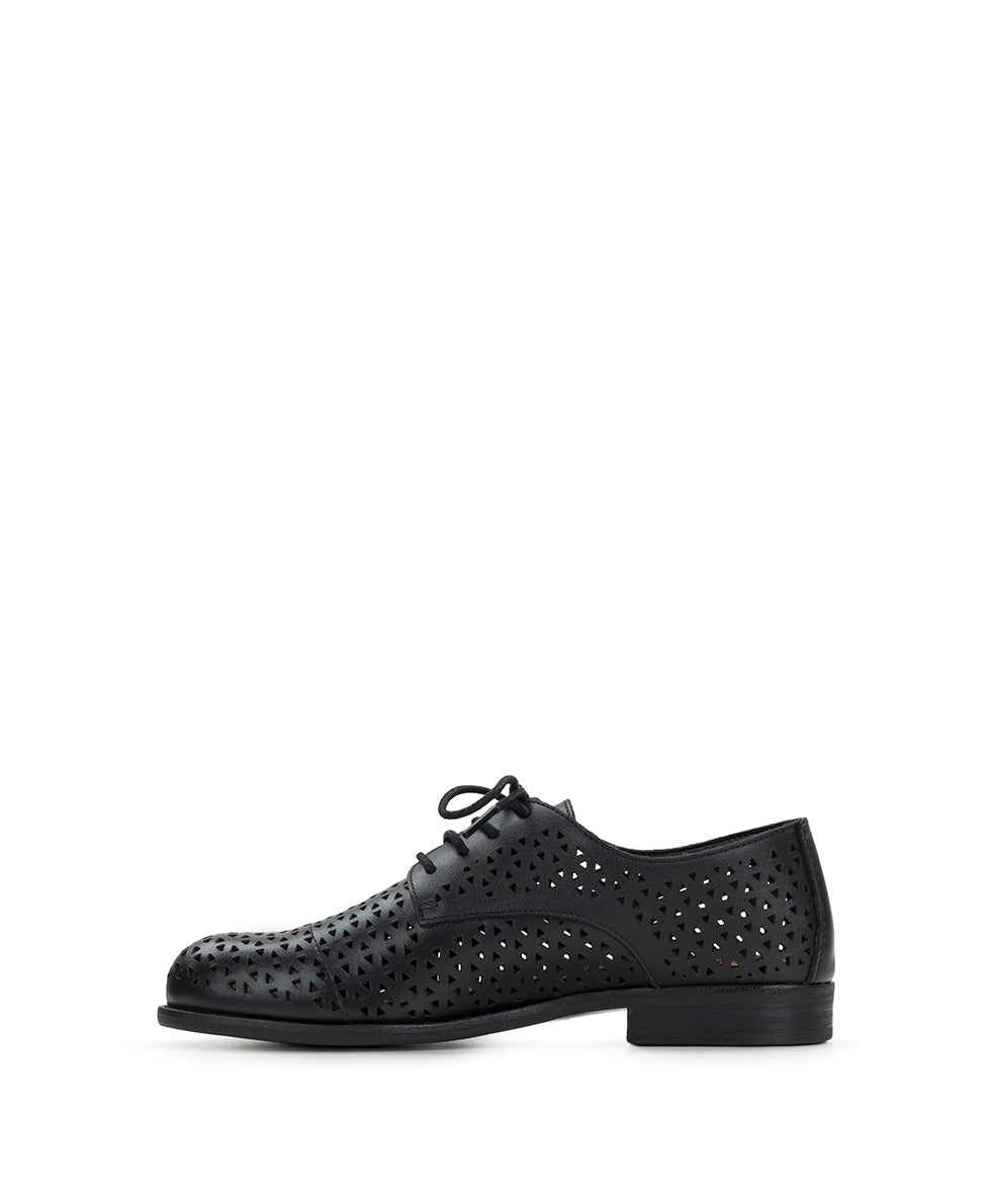 Patricia Nash Silvio Oxford Shoes - Perforated Leather ‑ Black