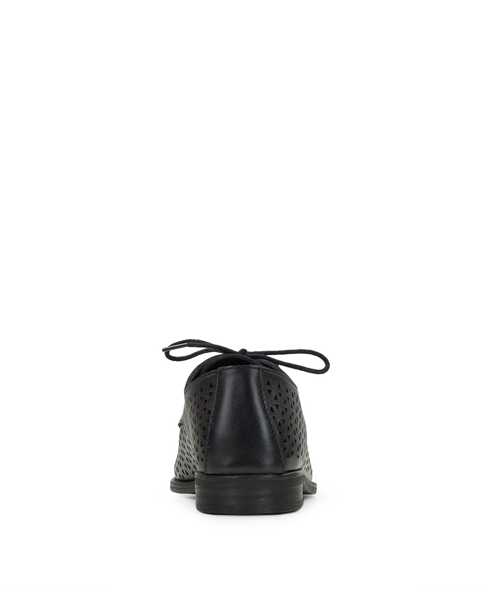 Patricia Nash Silvio Oxford Shoes - Perforated Leather ‑ Black