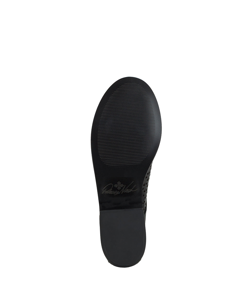 Patricia Nash Silvio Oxford Shoes - Perforated Leather ‑ Black