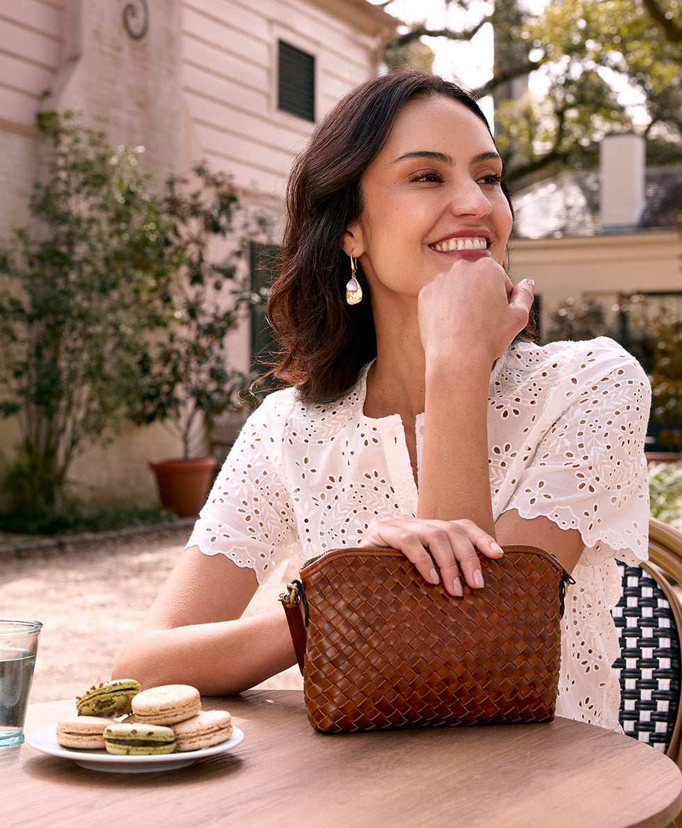 Patricia Nash Sevran Crossbody - Hand Stained Woven