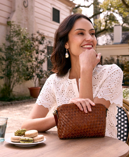 Patricia Nash Sevran Crossbody - Hand Stained Woven
