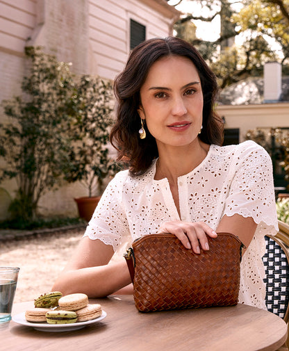 Patricia Nash Sevran Crossbody - Hand Stained Woven