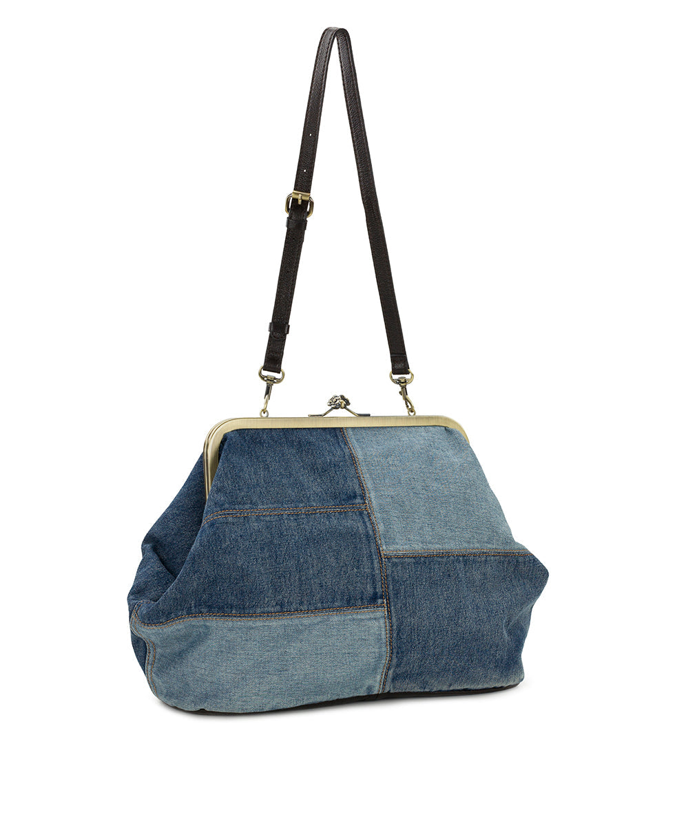 Patricia Nash Serafina Large Frame Bag - Patchwork Denim