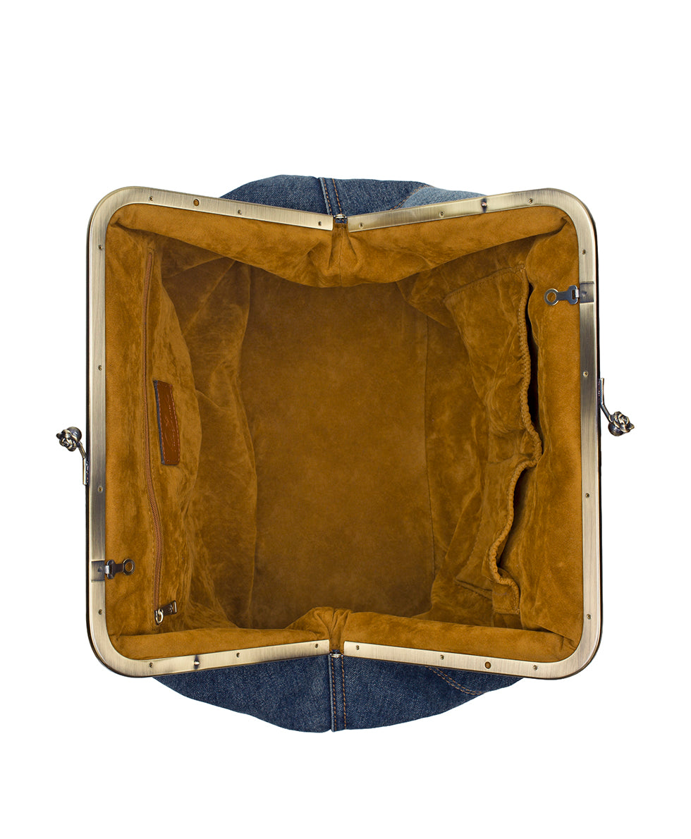 Patricia Nash Serafina Large Frame Bag - Patchwork Denim