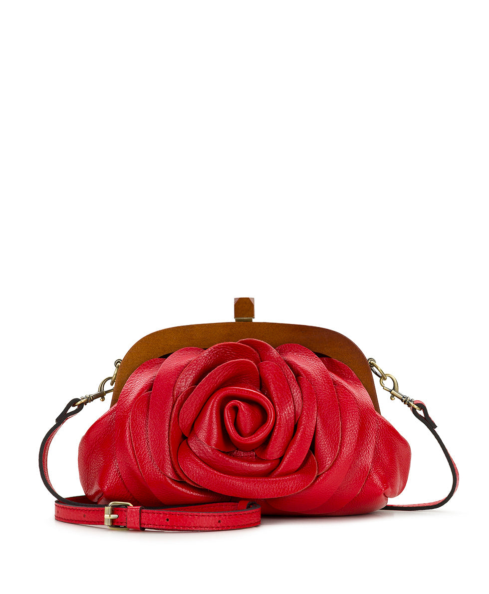 Patricia Nash Joelle Wooden Frame Crossbody - Rugged Natural Grain Leather